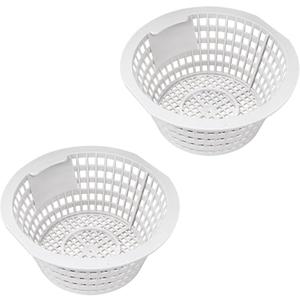 LNATPPE Swimming Pool Replacement Skimmer Basket for Swimline Hydrotools 8928 Olympic ACM88, White And Pen-Collar Worker, 4 Pcs