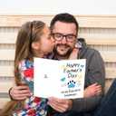 2 x OJsensai Cute Pet Fathers Day Card, Happy Fathers Day Gift from Cat Dog, Lovely Gift Ideas for Pet Lovers Owners