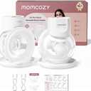 Momcozy Breast Pump S12 Pro Quick, Hands-Free Wearable & Wireless Pump, with DoubleFit Hybrid Flange, 3 Modes & 9 Levels Electric Pump Portable, Smart Display, 24mm Flange, 2 Count, Cozy White