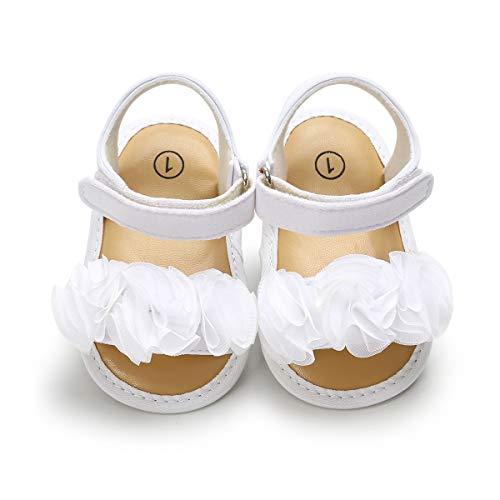 HsdsBebe Baby Girls Sandals Bohemia Flower Bow Soft Sole Toddler First Walkers Beach Summer Shoes 0-6mo