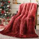 yescool Weighted Blanket for Adults (20 lbs, 80" x 87", Crimson) Heavy Blanket for Sleeping Perfect for 140-160 lbs, King Size Faux Fur Blanket with Premium Glass Bead, Machine Washable