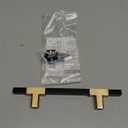 Amerock Urbanite 3-3/4 inch (96mm) Center-to-Center Champagne Bronze/Matte Black Cabinet Pull, BP77896CZMB