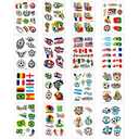 3 x World Cup Soccer Face Stickers,Temporary Tattoo Stickers for world cup 2026,Country Flag Football Fan Stickers for Game Day,Soccer Party Favors,Sports Theme Party Decorations 16 Pack