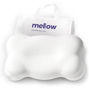 Mellow Cloud Alignment Pillow Ergonomic Support for Neck & Spinal Alignment, Dual Height, Adjustable Fill, Machine Washable Cover, Full / Queen