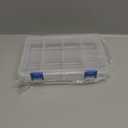 3 Pack Plastic Parts Storage Case and Adjustable Divider Box for Hardware and Craft, 8 Grids, Clear