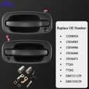 Front Exterior Door Handle with Locks Compatible with 1999-2006 Chevy Silverado 1500 2500 3500 Classic Suburban Tahoe Avalanche GMC Sierra Yukon XL Escalade ESV EXT,Replace 15034985, 15034986