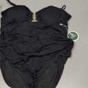 Eomenie One Piece Swimsuit for Women Tummy Control Ruched Bathing Suit Cutout U Wire Swim Suits (X-Large, Black)