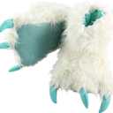 Lazy One Animal Paw Slippers for Kids and Adults, Fun Costume for Kids, Cozy Furry Slippers (Large, White)