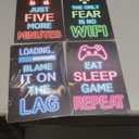 Drsoum Video Gamer Room Decor for Boys Gaming Wall Decor Neon Gaming Room Metal Sign 12 x 8 Inch Set of 4 - Gamer Wall Decor Teenage Boy Room Decor
