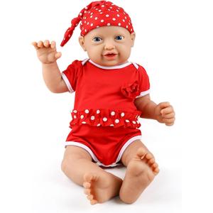 IVITA 14 inch Full Body Silicone Baby Dolls That Look Real, Not Vinyl Dolls, Soft Realistic Newborn Silicone Baby Dolls Gifts for Kids,Birthday Gifts - Girl