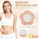 2 x 50 PCS Disposable Castor Oil Patches, Upgraded Leak-Proof Self-Adhesive Castor Oil Belly Button Patch, Portable, Suitable for People of All Ages (50 Count (Pack of 1))