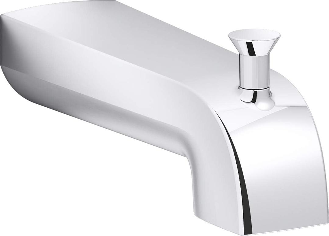 Kohler 97089-CP Pitch Wall-Mount Diverter Bath spout, Polished Chrome