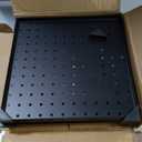 INCLY 6 Pack 12"x12" Black Metal Pegboard Panels, Heavy Duty Pegboard Wall Organizer with Frame, Black Peg Board for Walls, Garage, Workbench, Shed, Kitchen, Craft Room Tool Organization