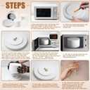 Tujoe 1 Pcs Large Microwave Kiln with 50 Pcs Kiln Paper Professional Glass Jewelry DIY Tools Pottery Kit for Home Use Glass Fusing Melting Jewelry Making Fuseworks Beginners