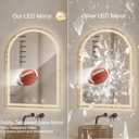 Arched LED Bathroom Mirrors with Lights 30"x40" Anti-Fog,LED Mirrors with Light, Anti-Fog, Dimmable, 3 Color, Shatterproof, Touch Sensor