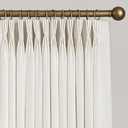Triple Pinch Pleated 90 inch Long Linen Curtains 2 Panels Set for Living Room Track System Curtains Neutral Modern Farmhouse Light Filtering Semi Sheer Linen Blend Pinch Pleat Drapes 90 Length Cream, 40"W x 90"L