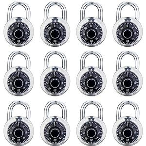 Lock 2 Packs Combination Lock Locker Lock for Gym and School Lockers Safe Combination Padlock Mini Combination Lock (12Pack)