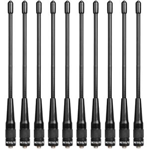 Retevis SMA-F Walkie Talkie Antenna,144/430Mhz Dual Band, VSWR Less Than 1.5, for Retevis RA79 RT29 RT86 HD1 HD2, Compatible with Baofeng UV-5R BF-F8HP 2 Way Radios,2.15dBi High Gain Antenna(10 Pack)