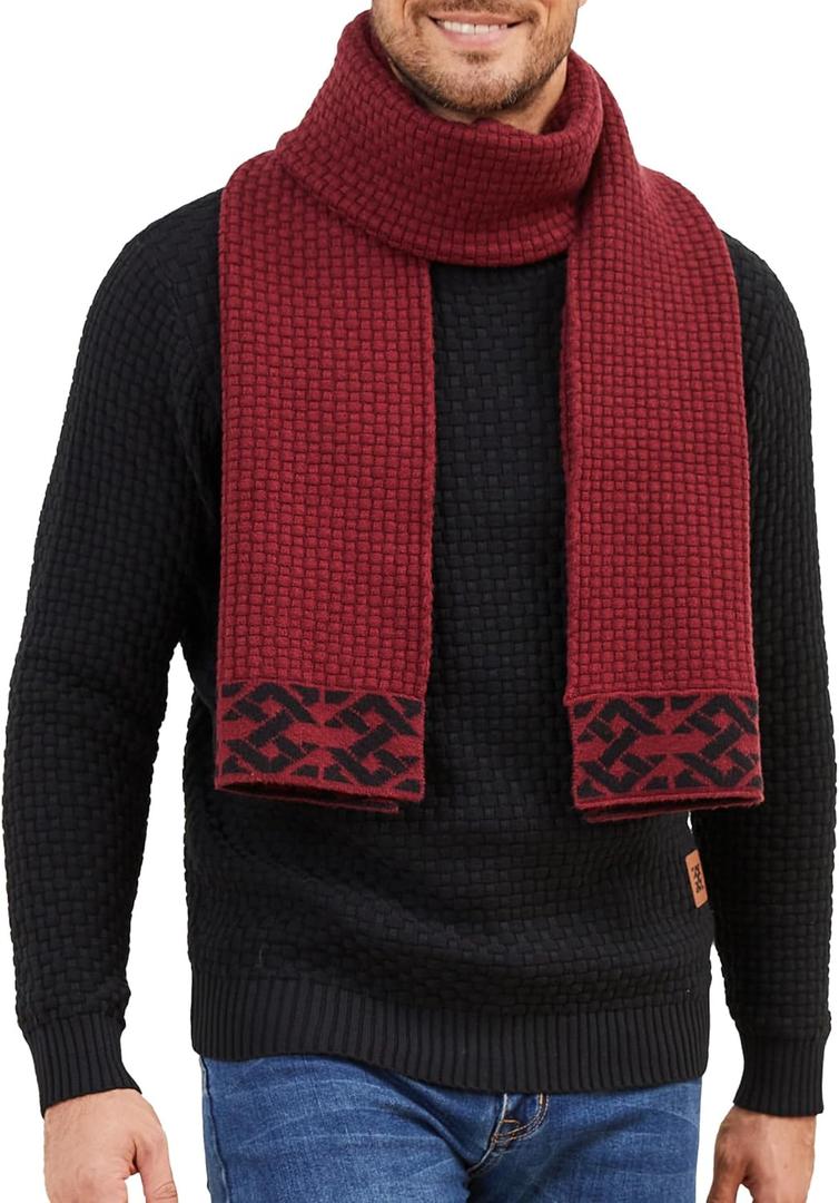 Zaitun Winter Scarf For Men Soft Warm Waffle knitted Classic Fashion Cold Weather Scarves