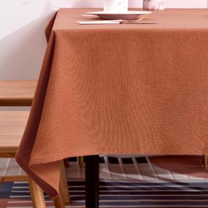 BALCONY & FALCON Table Cloth for 6ft Rectangle Tables  Waterproof, Wrinkle-Free Farmhouse Tablecloth for Dining, Kitchen, Fall Thanksgiving Holiday Gatherings (Cinnamon, 57" x 118") (Fine Yarns - Cinnamon)