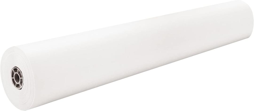 Pacon Rainbow Lightweight Duo-Finish Kraft Paper Roll, 3-Feet by 1000-Feet, White (63000)