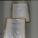 6x8 Picture Frame set of 2, Matte Gold Modern Simple Thin Aluminum Metal Photo Frame with HD Real Glass, Display for Tabletop and Wall Collage, 2 Pack