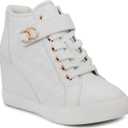 Juicy Couture Women's Platform Wedge Sneakers High-Top Shoes-Journey, Size: 7