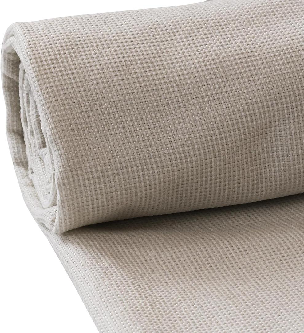 Suitable for Home Furniture Interior Decoration Fabric, coarse Texture Thickened Linen, Excellent Breathability, Handmade DIY Material (Light Khaki, 1 Yard pre Cut)