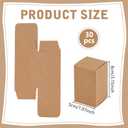 PH PandaHall 30pcs 2x2x3 inch Paper Essential Oil Packing Box, Kraft Paperboard Gift Box Small Packing Boxes Packaging Cases Gift Wrapping Boxes for Glass Dropper Bottles Diffuser Bottles, BurlyWood