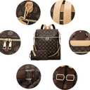 Makes Backpack Purse for Women PU Leather Travel Satchel Handbag Convertible Design Bag with Purse