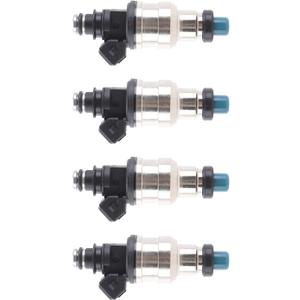 Rayten Fuel Injector set of 4 pcs fitment for 1990-1996 Acura Integrafor 1992-1996 Honda Preludefor 1988-1991 Honda CRX Efficient Fuel Atomization Precise Injection Durable Design