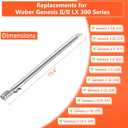 QuliMetal 67489 Burner Tubes for Weber Genesis II E310, E315 & E335
3-pack 304 stainless steel burner tubes for Genesis II 300 gas grills, fits 2017 and newer models,  19.4"-67489