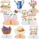 Shes Fresh Off The Market Honeycomb Centerpieces Farmers Market Bridal Shower Decorations Fruit Flower Table Decor For Girls Women Farm Market Bachelorette Bridal Shower Decors Party Supplies