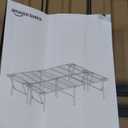 Amazon Basics Foldable Metal Platform Bed Frame with Storage, Sturdy Steel, No Box Spring Needed, 18 Inches High, Tool-Free Easy Assembly, Noise-Free, Queen Size, Black