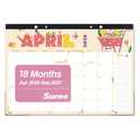 SUNEE Desk Calendar 2026 17x12, 18 Months, Apr. 2026 to Sep. 2027, Academic Calendar 2026-2027, School Year Large Desktop Calendar Monthly for Teacher, Cute with Note