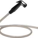 Plumb Craft Black Kitchen Sink Sprayer with Hose Attachment 7635100T, Water Hose and Kitchen Sink Sprayer Replacement, Thumb-triggered Head, Versatile Sink Accessory for Home Improvement