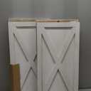 Glitzhome Christmas Tree Collar, Christmas Tree Base Cover, 22" L Washed White Wooden Tree Collars for Artificial Trees Decorative Tree Stand Cover Christmas Tree Skirt Collar