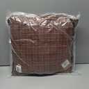 VHC Brands Patriotic Patch Plaid Cotton Primitive Bedding Square 16x16 Filled Pillow, 1 Count (Pack of 1), Deep Red And Deep Black
