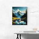 Paint By Numbers Kit For Adults, Mountain Paint By Number Kits For Beginner Landscape Acrylic On Canvas Mountains Diy Oil Painting Kit Adults' Paint-By-Number Kits For Gift Home Wall Decor 16x20 Inch