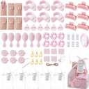 116Pcs Baby Shower Prizes for Game Winners Favors Gifts Set including Hair Clips Hair Brush Makeup Brushes Gift Bags for Baby Shower Party Guests Bridal Shower Favors (Pink)