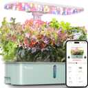 LetPot LPH-Air Hydroponics Growing System Kits, APP & WiFi Controlled Smart Indoor Garden with Adjustable 24W Grow Light Full Spectrum, 10 Pods Planter Indoor Gardening for Gifts, Kitchen, Vegetable