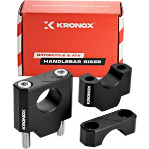 KRONOX Premium 1 1/8" Motorcycle Handlebar Riser - CNC Aluminum Alloy Handle Bar Riser Mount Extender for ATV, Motor & Dirt Bike Handlebars- Easy DIY Plugs Road Accessories-Matte Black, Screw Included