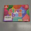 6 Pack Squishy Stress Balls Fidget Toys for Adults Kids, Sensory Stress Cube Anxiety Stress Relief Toy with Thick Substance, Slow Rising Calming Toys Stretchy for Classroom, Malt Sugar Ball