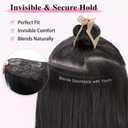 ALXNAN Long Wavy Layered Clip in Hair Extensions for Women, Synthetic Full Head Hairpieces 20 Inch Chocolate Brown