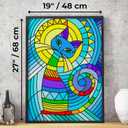 1000 Piece Jigsaw Puzzle for Adults - Cat Stained Glass Pop Art - Matte Anti-Glare Finish, 27x19 in, Challenging Puzzle & Unique Gift for Women & Puzzle Lovers | Enjoy, 26.8" x 18.9" - Beginner/Intermediate