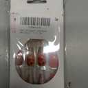 Coffin Press on Nails Medium Fake Nails with Flower Glitter Designs Summer Nails Press ons Glossy Glue on Nails Orange Acrylic Nails Gradient Artificial Stick on Nails for Women 24Pcs