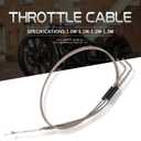 BAIONE 39" 43" 47" 51" Stainless Steel Throttle Cable Wire Kit Idle Cable Compatible with Harley Iron XL 883 1200 Dyna Softail Fat Boy Heritage Road King XL883 XL1200 Throttle Clutch Cable Wire(47")