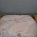 Chezmoi Collection Nora Blush Comforter Set Queen Size 3-Piece Lightweight Fluffy Soft Stone-Washed Ruffled Shabby Chic Bedding for All Season