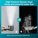 Shower Head with Handheld, High Pressure Shower HeadS with Pause Switch 4 Spray Modes Filter Showerhead with 79 in Hose, Adhesive Wall Mount，Bracket and Replace Filter (Grey)