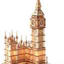 Rolife 3D Wooden Puzzles Big Ben Craft Model Kits for Adults to Build Birthday Gift for Family and Friends